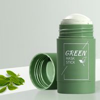 Wholesale 10PCS Green Tea Cleansing Solid Mask Deep Clean Beauty Skin GreenTeas Moisturizing Hydrating Face Care Facial Masks Peels T427