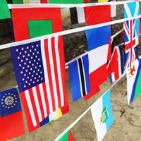 Wholesale 50 Countries Flags cm International Flags Bunting Banner for Party Decorations Olympics Grand Opening Bar Sports Clubs RRD6760