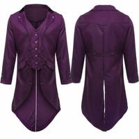 Wholesale Autumn vests Men Women Vintage Victorian Swallow tailed Jacket Tuxedo Banquet Coat Fashion Man Long Sleeve Casual TOPS