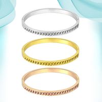 Wholesale Bangle Men s Buckle Chain Stainless Steel Bracelets Fashion Simple Style Glossy Shining Bangles Hand Accessories Making Supplies
