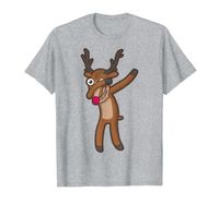 Wholesale Dabbing Rudolph Red Nosed Reindeer Funny Xmas Gift T Shirt