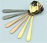 Wholesale Stainless Spoons Silverware Spoon Sugar Steel KKA8123 For Colors Coffee Tea Cutlery Tea Skull Tea Spoon V2