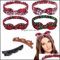 Wholesale Christmas Decorations Festive Party Supplies Home Gardenchristmas Headband Hairstyle Hairpin Double Layer Bangs Hairbands Hair Aessories N