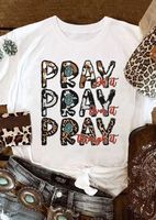 Wholesale Women s T Shirt Colored Pray Turquoise Leopard Women Cotton Funny grunge Graphic Casual Street Style Fashion Unisex Tee Top Tshirt
