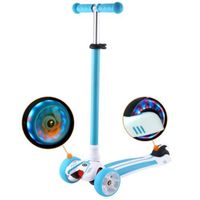 Wholesale Children Foot Scooters Flashing Alloy Kids T shaped Scooter For Kids Kick Scooter With Aluminum PU Wheel