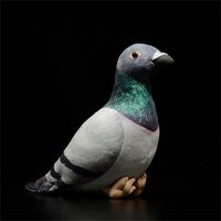 Wholesale Simulation Cute Grey s Plush Toy White Rock Dolls Peace Doves Small Letter Bird Model Kids Gift