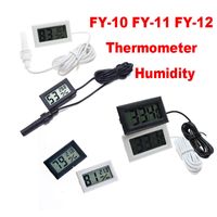 Wholesale Professinal Freezer Temperature Instrument Mini Digital LCD Thermometer Humidity Measure Tester Probe Fridge Thermograph for Refrigerator Degree FY FY FY