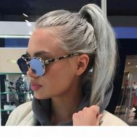 Wholesale Real hair grey ponytail extension nature straight gray hairpiece Natural highlight Salt and pepper human hairs ponytails updo chignon g