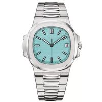 Wholesale Mens Watch Sky Blue PP Automaic Mechanical Movement Sapphire Crystal Glass Back L Stainless Steel New Styles Male Wristwatches