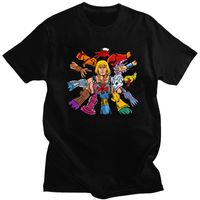 Wholesale Funny He Man Masters Of The Universe T Shirt Men Cotton Tee Tops Eternia Tshirt Short Sleeve Printed Graphic T shirt Merch