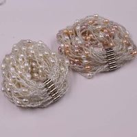 Wholesale strands Genuine Pearl Bracelets mm Rice Beads Magnet Clasp Beaded Strands