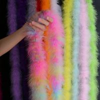 Wholesale Party Decoration Colored Feather Strips Diameter CM Meter Fluffy Turkey Feathers Boa Black White Feather for Crafts Boas Strip Carn