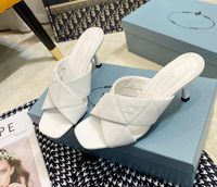 Wholesale 2021 summer model fingerless cross sandals stiletto high heeled all match temperament simple fashion comfortable one word slippers