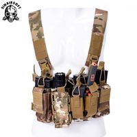 Wholesale Hunting Jackets Tactical D3 Chest Rig Plate Carrier Vest With Rifle M4 AK X39 Single Double Pistol Flapped GP Stuff Pouches