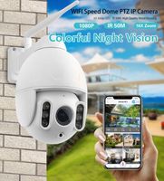 Wholesale Wanscam P PTZ IP Camera Wifi Outdoor XZoom MP FHD Face Detection Auto Tracking way Audio R60 Security Surveillance K64A Cameras