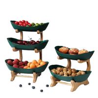 Wholesale Dishes Plates Living Room Home Plastic Fruit Plate Snack Dish Creative Modern Dried Basket Candy Cake Stand Salad Bowl