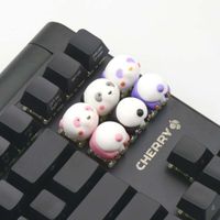 Wholesale Panda Design Resin Keycaps For Cherry Mx Gateron Switch Mechanical Gaming Keyboard Pre sale Black White Pink No Backlit Key Caps Keyboards