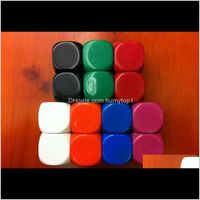 Wholesale Gambing Blank D6 Mm Rounded Corner Color Cubes Kids Diy Acrylic Toys Round Dice Game Children Educational Toy Fun Gift Good Price B4 Kfca