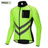 Wholesale Men s jacket Wosawe Reflecting Wind Close Gentlemen Bikes Jas Breathing Mtb Road Mountain bike Vest Mouwlless Safety Sport Windjack