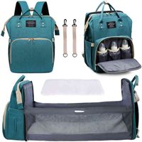Wholesale Diaper Bag Backpack with Changing Station Diaper Bag for Baby Boys Girls with Foldable Travel Bed Large Capacity Waterproof H1110
