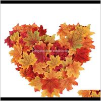 Wholesale Flowers Wreaths Festive Supplies Home Garden Drop Delivery Artificial Simulation Decorative Wedding Fake Fall Leaves For Thanks