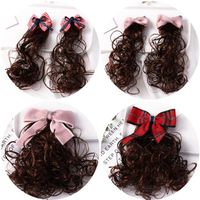 Wholesale Hair Accessories Pair Children False Curly Bow Knot Hairpin Lovely Princess Style Girls