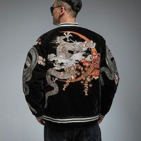 Wholesale Men s Jackets ZhuZunZhe Chinese Style Heavy Industry Embroidered Dragon Jacket Autumn And Winter Coat Tide Brand Personality