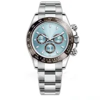 Wholesale Wristwatches Luxury Mens Automatic Quartz Movement Watch Full Sapphire Glass TONA Series M116519 Simple Silver Dial Steel Strap Master