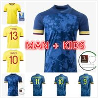 Wholesale PLAYER VERSION Colombia away soccer jersey JAMES copa america football shirt FALCAO Camiseta de futbol maillot man kids kit