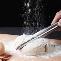 Wholesale Stainless Steel Rolling Pin Kitchen Dough Roller Bake Pizza Noodles Cookie Dumplings Making Non stick Baking Tool Utensils NHD12363
