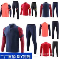 Wholesale Autumn winter new Long Sleeve Jersey semi zipper light board personalized team game adult and children s football suit