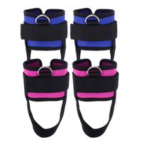 Wholesale 4pcs Sport Ankle Strap Padded Wrap D ring Cuffs For Gym Workouts Cable Machines Buand Leg Weights Exercises Rosy Blue Support