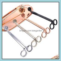Wholesale Scissors Hand Tools Home Garden Stainless Steel Candle Wick Trimmer Oil Lamp Trim Tea Cutter Snuffer Tool Hook Clipper T2I52934 Drop Deliv