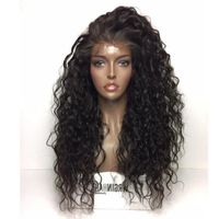 Wholesale 180 Density Deep Wave Lace Front Human Hair Wigs Brazilian Virgin Hair Front Lace Wigs Deep Curly Natural Full Lace Wig Looking Wig Tacbb
