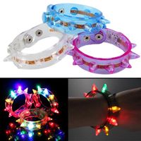 Wholesale Party Decoration Glow Funny Flash Bracelet Fluorescent Color Changing For LED Eight Lamp SCVD889
