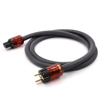 Wholesale Smart Power Plugs Hi End Furukawa PCOCC Audio Schuko Mains AC Cable Cord EU Version Wire P E C Plug