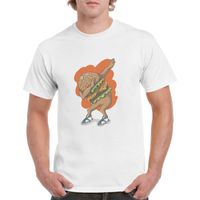 Wholesale Men s Vintage Dabbing Dance Hamburger T Shirt Novelty Cotton Tee Shirt Short Sleeve T Shirts Round Neck Tops Gift Idea T Shirts