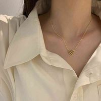 Wholesale 316l Stainless Steel Women s Necklace Careful Gold Short Chain Love Pendant Bohemian Jewelry Gift