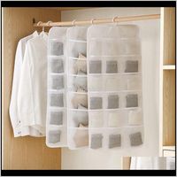 Wholesale Housekeeping Organization Garden Drop Delivery Household Hanging Underwear Storage Bag Foldable Multi Pocket Classification Network Home