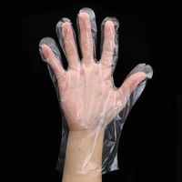 Wholesale Food Grade Disposable Gloves Home Kitchen Dining Transparent PE Film Plastic Safety Glove