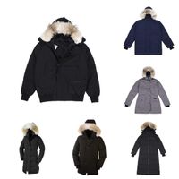 Wholesale French US Men WoMen Winter Down Bomber Jacket Puffer Jacket Chaquetas Thicken Wolf Fur Fluffy hoodie Coat Male Outdoor Warm Windshield Cold Parka Doudoune E0313Z