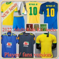 Wholesale 2021 BRASIL soccer jerseys NERES COUTINHO brazilS football shirt set JESUS MARCELO Camiseta de futbol men kids kit uniforms