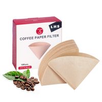 Wholesale 100 Pieces Paper Disposable Unbleached Filters Fit for Pour Over Drip Coffee Maker Tea Infuser Accessories
