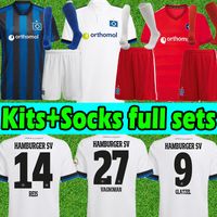 Wholesale 2021 Hamburger SV Soccer Jerseys Home White Away Blue HSV MÄNNER KINDER Uniformen MEN Kids kit Socks full sets jersey football shirts Uniforms