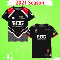 Wholesale Esports EDG team uniform lpl soccer jersey league game clearlove the same T shirt competition S11 global finals short sleeve LOL Player Fashion Streetwear Custom ID