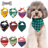 Wholesale Cotton rose gold button dog scarf adjustable pet collar product