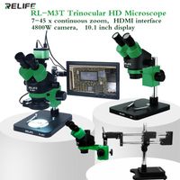 Wholesale Power Tool Sets RL M3T Pcb Mobile Phone Repair Electron Microscope Binocular Trinocular X Continuous Zoom With Stl2 Long Arm k Camera