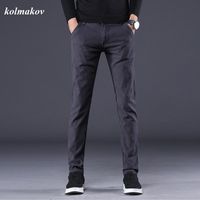Wholesale Arrival Spring And Autumn Style Men Boutique Solid Cotton Leisure Pants Fashion Casual Straight Trousers Size Men s