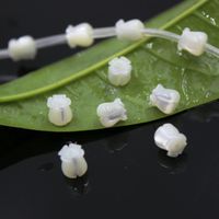Wholesale 10pc mm White Sea Flower Carved Natural Mother Of Pearl Shell Beads DIY Findings Loose Bead For Jewelry Making DYL0003