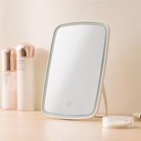 Wholesale Compact Mirrors Portable Makeup Mirror LED Natural Light USB Fill Angle Adjustable Touch Control Brightness Female
